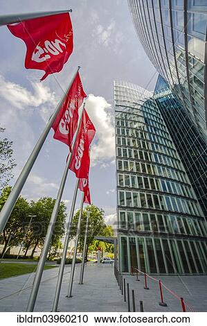 Stock Image - "Headquarters of E. ON Ruhrgas AG, Essen, Ruhr Area, North Rhine-Westphalia, Germany, Europe". Fotosearch