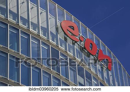 Stock Photography - "Headquarters of E. ON Ruhrgas AG, Essen, Ruhr Area, North Rhine-Westphalia, Germany, Europe". Fotosearch