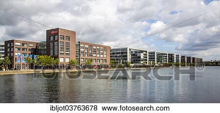 Headquarters Of The Tour Operator Alltours Innenhafen Duisburg Ruhr District North Rhine Westphalia Germany Europe Stock Photo Ibljot Fotosearch
