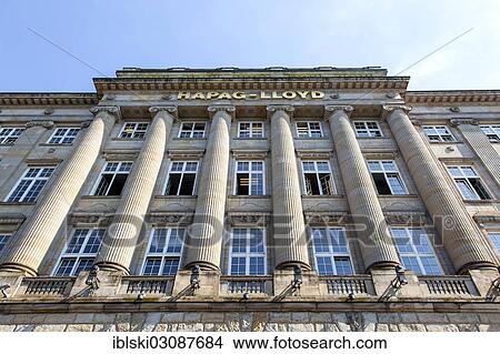 Picture - "Headquarters of the transport and logistics company Hapag-Lloyd AG, Hamburg, Hamburg, Germany, Europe". Fotosearch