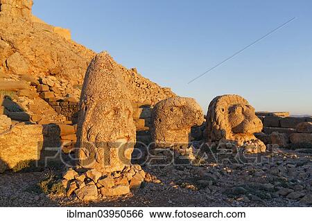 "Heads of Herakles-Artagnes, an eagle and a lion, East Terrace, grave of King Antiochus I, Mount Nemrut, Nemrut Dagi, Adiyaman Province, Southeastern Anatolia Region, Anatolia, Turkey, Asia" View Large Photo Image Stock Photograph - "Heads of Herakles-Artagnes, an eagle and a lion, East Terrace, grave of King Antiochus I, Mount Nemrut, Nemrut Dagi, Adiyaman Province, Southeastern Anatolia Region, Anatolia, Turkey, Asia". Fotosearch