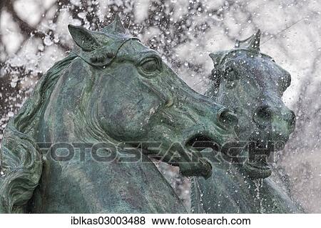 "Heads of two horses, fountain figures, Fontaine Carpeaux or Fontaine de l'Observatoire fountain, Jardin Marco Polo park, Saint-Germain-des Pres, Paris, Ile-de-France, France, Europe" View Large Photo Image Stock Photo - "Heads of two horses, fountain figures, Fontaine Carpeaux or Fontaine de l'Observatoire fountain, Jardin Marco Polo park, Saint-Germain-des Pres, Paris, Ile-de-France, France, Europe". Fotosearch