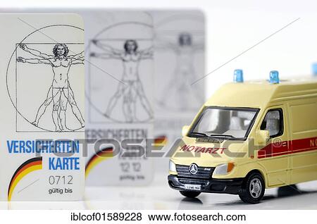 "Health insurance cards and miniature ambulance, symbolic image for financial difficulties of health insurances" View Large Photo Image Stock Photo - "Health insurance cards and miniature ambulance, symbolic image for financial difficulties of health insurances". Fotosearch