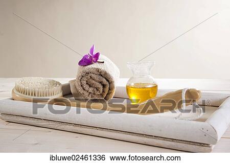 Health spa items View Large Photo Image Stock Photograph - Health spa items. Fotosearch