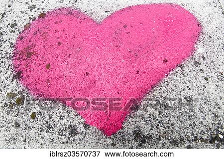 "Heart, graffito on concrete" View Large Photo Image Stock Photo - "Heart, graffito on concrete". Fotosearch