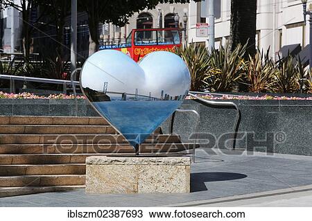 "Heart sculpture, Union Square, San Francisco, California, USA" View Large Photo Image Stock Image - "Heart sculpture, Union Square, San Francisco, California, USA". Fotosearch