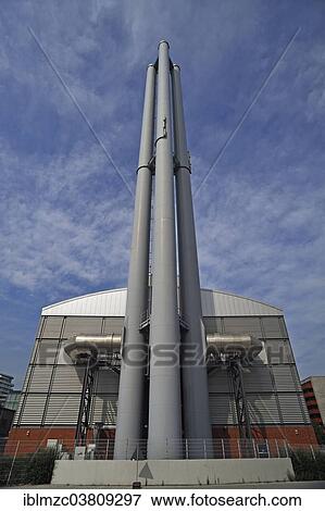 Stock Photo - "Heating plant, HafenCity, Hamburg, Germany, Europe". Fotosearch