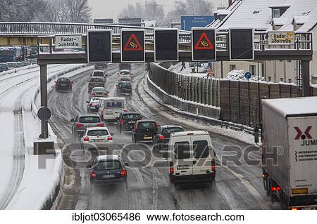 "Heavy traffic on the A40 motorway in winter, """"Ruhrschnellweg"""" Autobahn, Essen, North Rhine-Westphalia, Germany, Europe" View Large Photo Image Stock Photograph - "Heavy traffic on the A40 motorway in winter, """"Ruhrschnellweg"""" Autobahn, Essen, North Rhine-Westphalia, Germany, Europe". Fotosearch