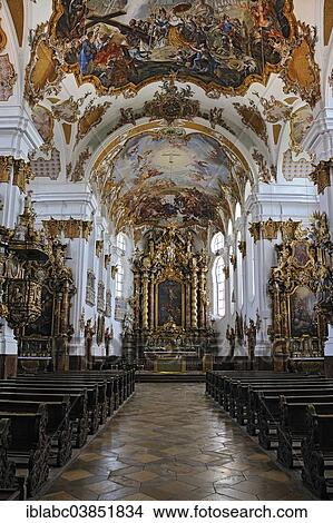 "Heilig-Kreuzkirche, Church of the Holy Cross, built in 1754, ceiling frescoes by Thomas Scheffler, Landsberg am Lech, Upper Bavaria, Bavaria, Germany, Europe" View Large Photo Image Picture - "Heilig-Kreuzkirche, Church of the Holy Cross, built in 1754, ceiling frescoes by Thomas Scheffler, Landsberg am Lech, Upper Bavaria, Bavaria, Germany, Europe". Fotosearch