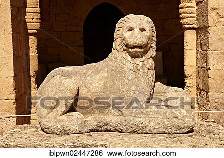 "Hellenistic Lion sculpture in the Medieval Hospital of the Knights of St John, completed in 1480, houses the Archeological Museum, UNESCO World Heritage Site, Rhodes, Greece, Europe" View Large Photo Image Stock Photograph - "Hellenistic Lion sculpture in the Medieval Hospital of the Knights of St John, completed in 1480, houses the Archeological Museum, UNESCO World Heritage Site, Rhodes, Greece, Europe". Fotosearch
