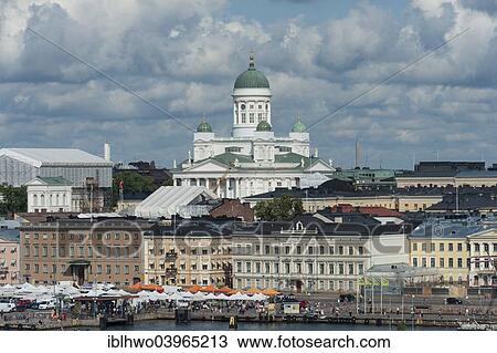 "Helsinki Cathedral above the buildings at the harbour, Katajanokka district, Helsinki, Finland, Europe" View Large Photo Image Stock Image - "Helsinki Cathedral above the buildings at the harbour, Katajanokka district, Helsinki, Finland, Europe". Fotosearch
