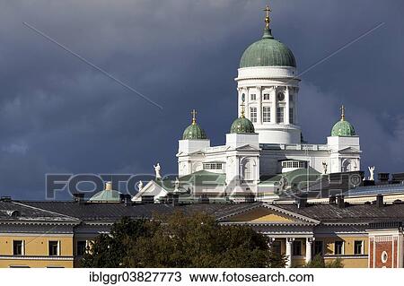 Stock Image - "Helsinki Cathedral, Kruununhaka, Helsinki, Finland, Europe". Fotosearch
