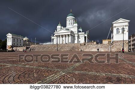 Stock Image - "Helsinki Cathedral, Senate Square, Kruununhaka, Helsinki, Finland, Europe". Fotosearch