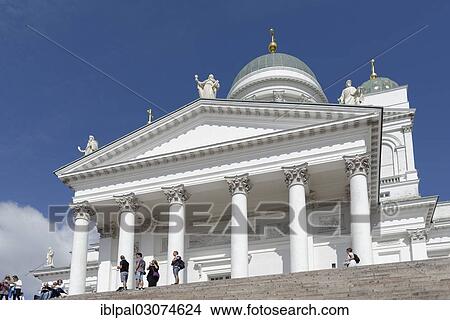 "Helsinki Cathedral, stairs, Senate Square, Senaatintori, Helsinki, Uusimaa, Finland, Europe" View Large Photo Image Picture - "Helsinki Cathedral, stairs, Senate Square, Senaatintori, Helsinki, Uusimaa, Finland, Europe". Fotosearch