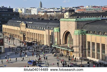 "Helsinki Central Station, by Eliel Saarinen, Art Nouveau, Helsinki, Finland, Europe" View Large Photo Image Stock Photo - "Helsinki Central Station, by Eliel Saarinen, Art Nouveau, Helsinki, Finland, Europe". Fotosearch