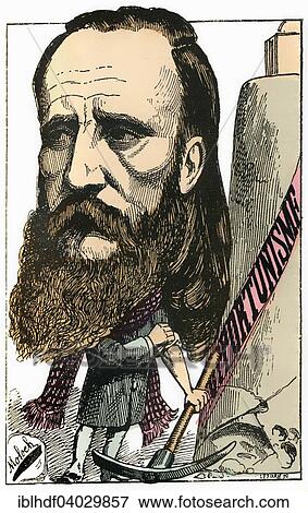 Stock Photo - "Henry Maret, a French journalist and politician, political caricature, 1882, by Alphonse Hector Colomb pseudonym B. Moloch, a French caricaturist". Fotosearch