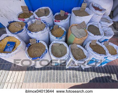 "Herb and spice shop in the Medina, Essaouira, Morocco, Africa" View Large Photo Image Picture - "Herb and spice shop in the Medina, Essaouira, Morocco, Africa". Fotosearch