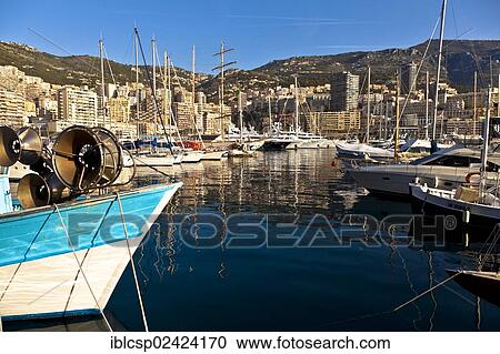 Hercules Port in La Condamine, Principality of Monaco, Europe, Europe View Large Photo Image Stock Image - Hercules Port in La Condamine, Principality of Monaco, Europe, Europe. Fotosearch