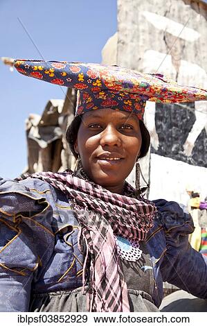 "Herero woman with typical headdress, Namibia, Africa" View Large Photo Image Stock Photo - "Herero woman with typical headdress, Namibia, Africa". Fotosearch
