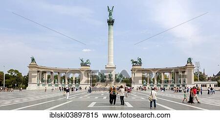 "Heroes' Square, Hosok tere, with Millennium Memorial, Budapest, Hungary, Europe" View Large Photo Image Stock Photography - "Heroes' Square, Hosok tere, with Millennium Memorial, Budapest, Hungary, Europe". Fotosearch