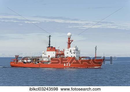 Stock Photo - "Hesperides A 33, a Spanish polar research vessel, Antarctica". Fotosearch