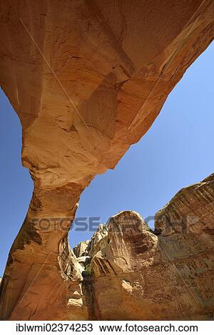 Stock Image - "Hickman Bridge Trail, Capitol Reef National Park, Utah, Southwestern USA". Fotosearch