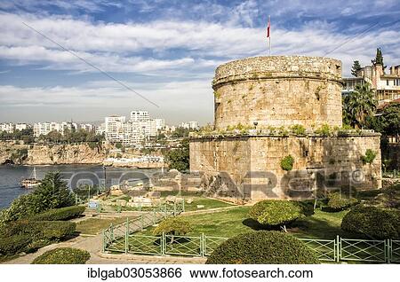 Stock Photograph - "Hidirlik Tower, Antalya, Southwest Turkey, Turkey, Asia". Fotosearch