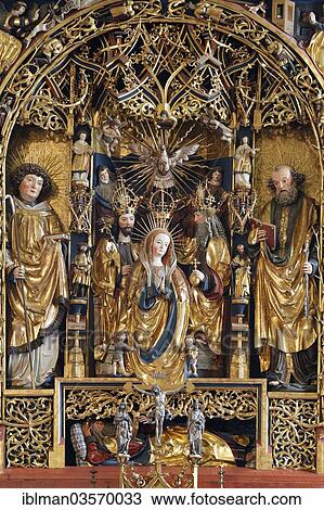 Stock Image - "High altar, detail, Pilgrimage Church of St. Vinzenz, Heiligenblut am Grossglockner, Spittal an der Drau, Carinthia, Austria, Europe". Fotosearch