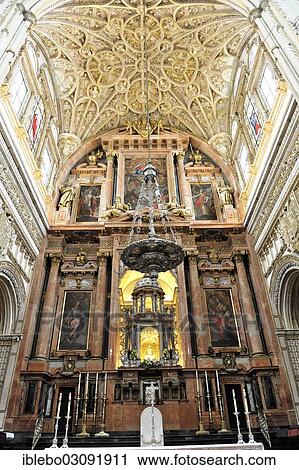 "High altar of the church built into Mezquita or Great Mosque of Cordoba, former mosque, now a cathedral, Cordoba, Cordoba province, Andalusia, Spain, Europe" View Large Photo Image Stock Image - "High altar of the church built into Mezquita or Great Mosque of Cordoba, former mosque, now a cathedral, Cordoba, Cordoba province, Andalusia, Spain, Europe". Fotosearch