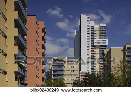 "High-rise apartment buildings designed by Walter Gropius, Gropiussstadt, Gropius City, satellite settlement, large housing estate for West Berlin built between 1962 and 1975, Berlin Neukoelln, Berlin, Germany, Europe" View Large Photo Image Stock Photo - "High-rise apartment buildings designed by Walter Gropius, Gropiussstadt, Gropius City, satellite settlement, large housing estate for West Berlin built between 1962 and 1975, Berlin Neukoelln, Berlin, Germany, Europe". Fotosearch