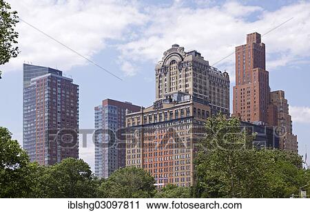 Stock Image - "High-rise buildings near Battery Park, Manhattan, New York City, New York, United States, North America". Fotosearch