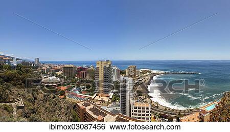 "High-rise buildings on the coast in Puerto de la Cruz, La Orotava, Tenerife, Canary Islands, Spain, Europe" View Large Photo Image Stock Photograph - "High-rise buildings on the coast in Puerto de la Cruz, La Orotava, Tenerife, Canary Islands, Spain, Europe". Fotosearch