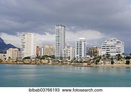 "High-rise buildings on the coast, Calp, Costa Blanca, Alicante province, Spain, Europe" View Large Photo Image Stock Image - "High-rise buildings on the coast, Calp, Costa Blanca, Alicante province, Spain, Europe". Fotosearch