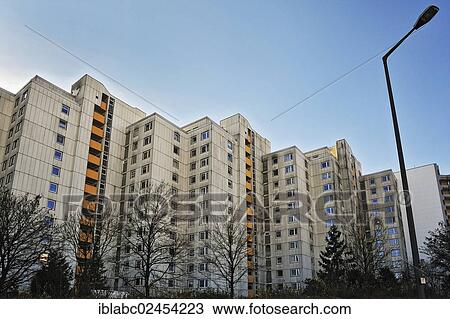 "High-rise residential apartment building from the seventies in the satellite city of Neuperlach, Munich, Bavaria, Germany, Europe" View Large Photo Image Stock Image - "High-rise residential apartment building from the seventies in the satellite city of Neuperlach, Munich, Bavaria, Germany, Europe". Fotosearch