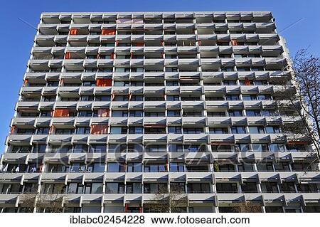 "High-rise residential apartment building from the seventies in the satellite city of Neuperlach, Munich, Bavaria, Germany, Europe" View Large Photo Image Stock Photo - "High-rise residential apartment building from the seventies in the satellite city of Neuperlach, Munich, Bavaria, Germany, Europe". Fotosearch