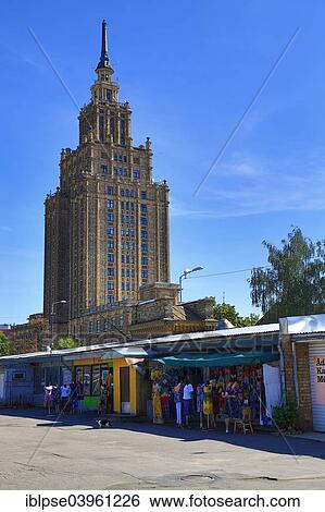 Stock Photograph - "High-rise tower of the Academy of Sciences, Riga, Latvia, Europe". Fotosearch