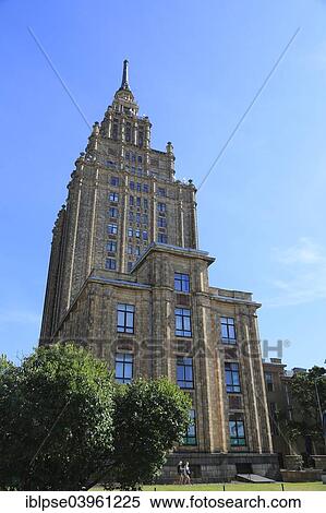 "High-rise tower of the Academy of Sciences, Riga, Latvia, Europe" View Large Photo Image Stock Photography - "High-rise tower of the Academy of Sciences, Riga, Latvia, Europe". Fotosearch