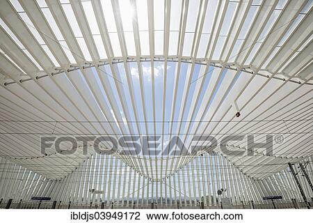 "High-speed railway station Mediopadana, architect Santiago Calatrava, Reggio nell‘Emilia, Reggio Emilia Province, Italy, Europe" View Large Photo Image Stock Image - "High-speed railway station Mediopadana, architect Santiago Calatrava, Reggio nell‘Emilia, Reggio Emilia Province, Italy, Europe". Fotosearch