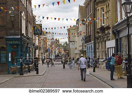 Stock Photo - "High Street, Rochester, Kent, England, United Kingdom, Europe". Fotosearch