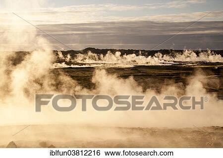 Stock Photograph - "High-temperature geothermal area of Gunnuhver, Suournes or Southern Peninsula, Reykjanes Peninsula, Iceland, Europe". Fotosearch