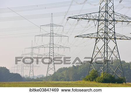 "High-voltage transmission lines, near Schweinfurt, Lower Franconia, Franconia, Bavaria, Germany, Europe" View Large Photo Image Stock Photo - "High-voltage transmission lines, near Schweinfurt, Lower Franconia, Franconia, Bavaria, Germany, Europe". Fotosearch