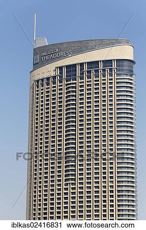Highrise-building The Address, Dubai, United Arab Emirates, Middle East, Asia View Large Photo Image Stock Image - Highrise-building The Address, Dubai, United Arab Emirates, Middle East, Asia. Fotosearch