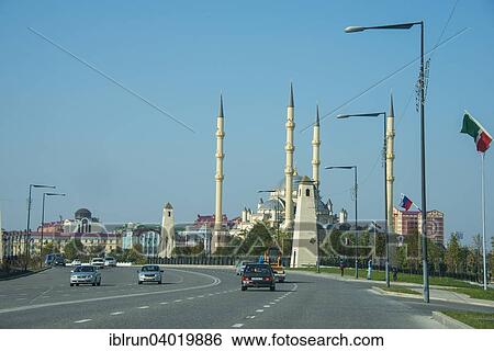 "Highway and Akhmad Kadyrov Mosque, Chechnya, Caucasus, Russia, Europe" View Large Photo Image Stock Photograph - "Highway and Akhmad Kadyrov Mosque, Chechnya, Caucasus, Russia, Europe". Fotosearch