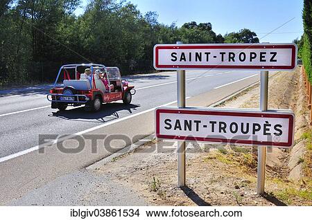 "Highway sign for Saint-Tropez, Var, Provence-Alpes-Cote d'Azur, France, Europe" View Large Photo Image Picture - "Highway sign for Saint-Tropez, Var, Provence-Alpes-Cote d'Azur, France, Europe". Fotosearch