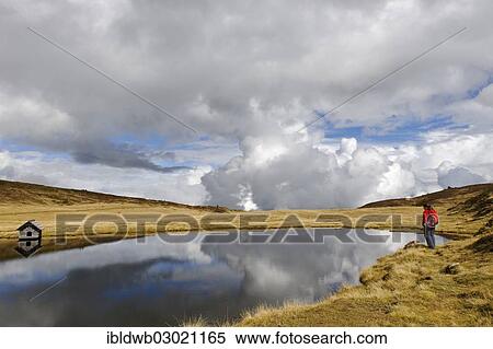 "Hiker at Glittner Lake on Col da Le, bei Welschellen, Gadertal, South Tyrol province, Trentino-Alto Adige, Italy, Europe" View Large Photo Image Stock Photography - "Hiker at Glittner Lake on Col da Le, bei Welschellen, Gadertal, South Tyrol province, Trentino-Alto Adige, Italy, Europe". Fotosearch