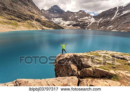 "Hiker at Lake McArthur, Yoho National Park, British Columbia, Canada, North America" View Large Photo Image Stock Photo - "Hiker at Lake McArthur, Yoho National Park, British Columbia, Canada, North America". Fotosearch
