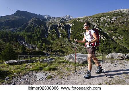 "Hiker on the Merano High Mountain Trail, during the ascent to Hochwilde Mountain in the Pfossen Valley, Val Senales, Alto Adige, Italy, Europe" View Large Photo Image Stock Photograph - "Hiker on the Merano High Mountain Trail, during the ascent to Hochwilde Mountain in the Pfossen Valley, Val Senales, Alto Adige, Italy, Europe". Fotosearch
