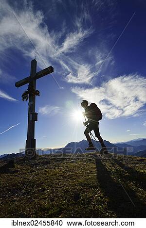 "Hiker on the summit of Mount Fellhorn, Reit im Winkl, Chiemgau region, Upper Bavaria, Bavaria, Germany, Europe" View Large Photo Image Stock Image - "Hiker on the summit of Mount Fellhorn, Reit im Winkl, Chiemgau region, Upper Bavaria, Bavaria, Germany, Europe". Fotosearch