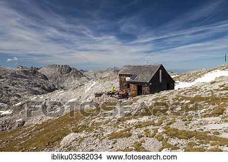 "Hikers at Edelweisserhuette refuge, Tennengebirge, Pongau, Salzburg state, Austria, Europe" View Large Photo Image Picture - "Hikers at Edelweisserhuette refuge, Tennengebirge, Pongau, Salzburg state, Austria, Europe". Fotosearch