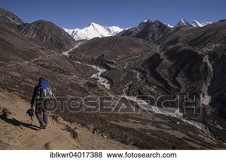 "Hikers in the Gokyo valley, behind Cho Oyu mountain, Khumbu, Solukhumbu District, Mount Everest Region, Nepal, Asia" View Large Photo Image Stock Photo - "Hikers in the Gokyo valley, behind Cho Oyu mountain, Khumbu, Solukhumbu District, Mount Everest Region, Nepal, Asia". Fotosearch